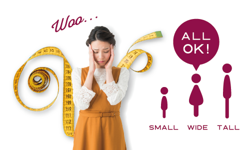 サイズが豊富な品揃え